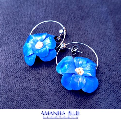 Kolczyki Blue Flower